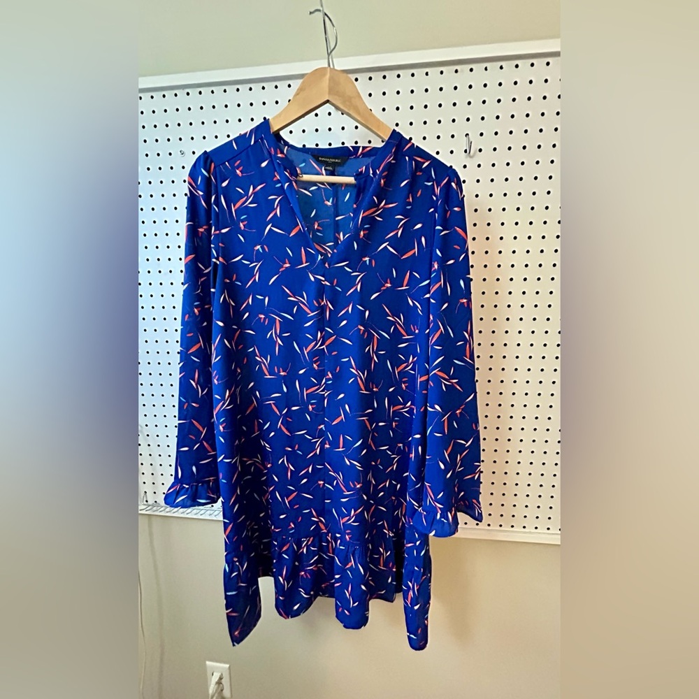 Banana Republic Factory Blue and Pink Women's Dress